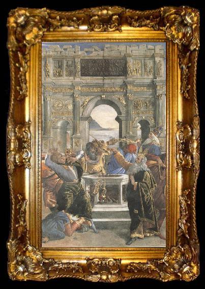 framed  Sandro Botticelli Punishent of the Rebels (mk36), ta009-2
